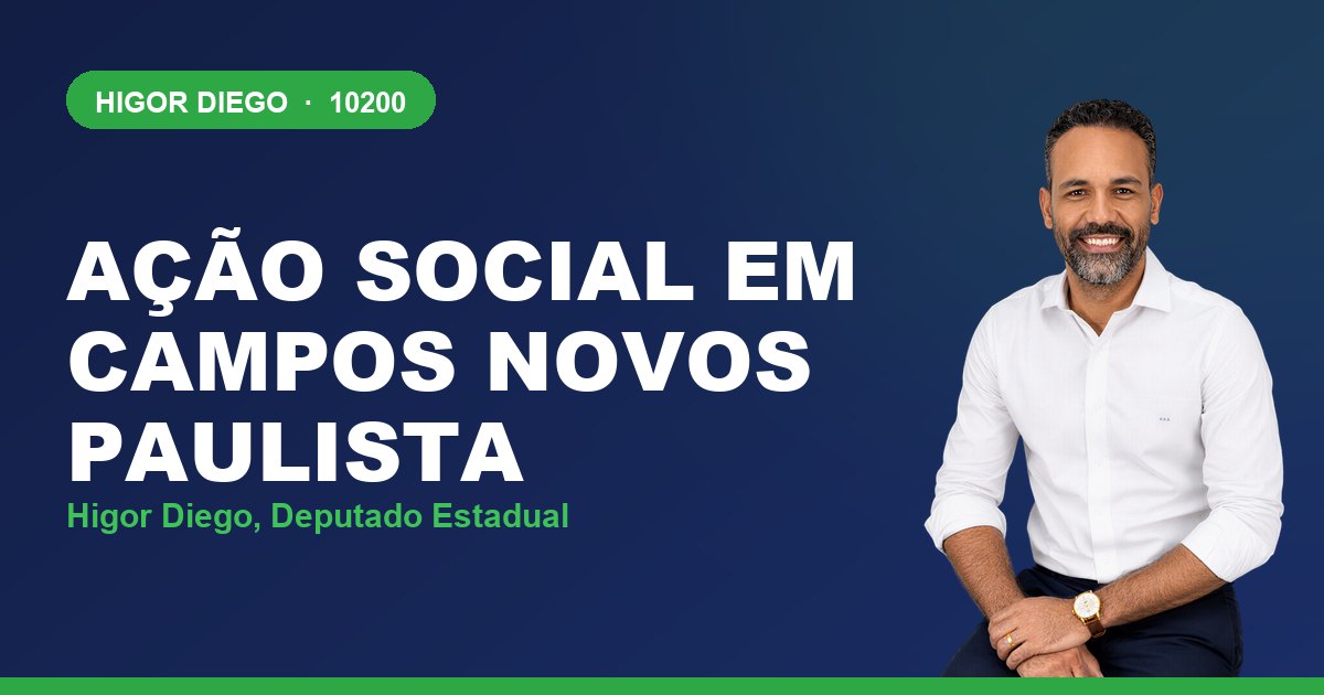 Ação Social em Campos Novos Paulista, com Higor Diego, deputado estadual 10200