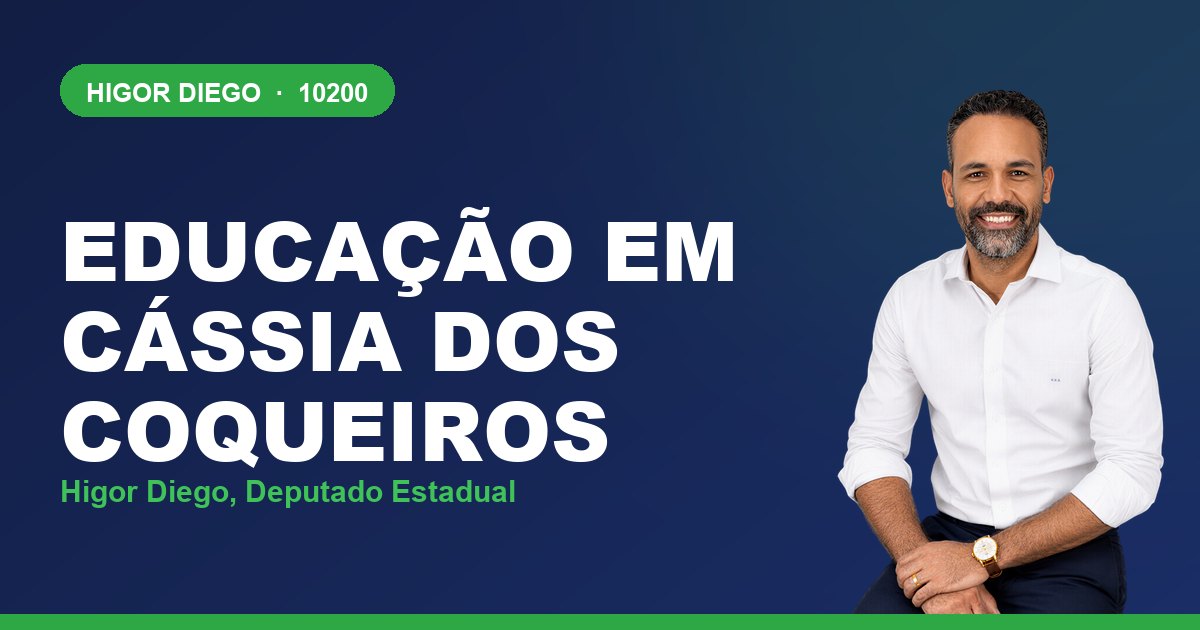 Educação em Cássia dos Coqueiros, com Higor Diego, deputado estadual 10200