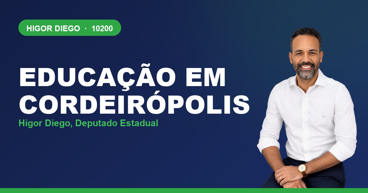 Educação em Cordeirópolis, com Higor Diego, deputado estadual 10200