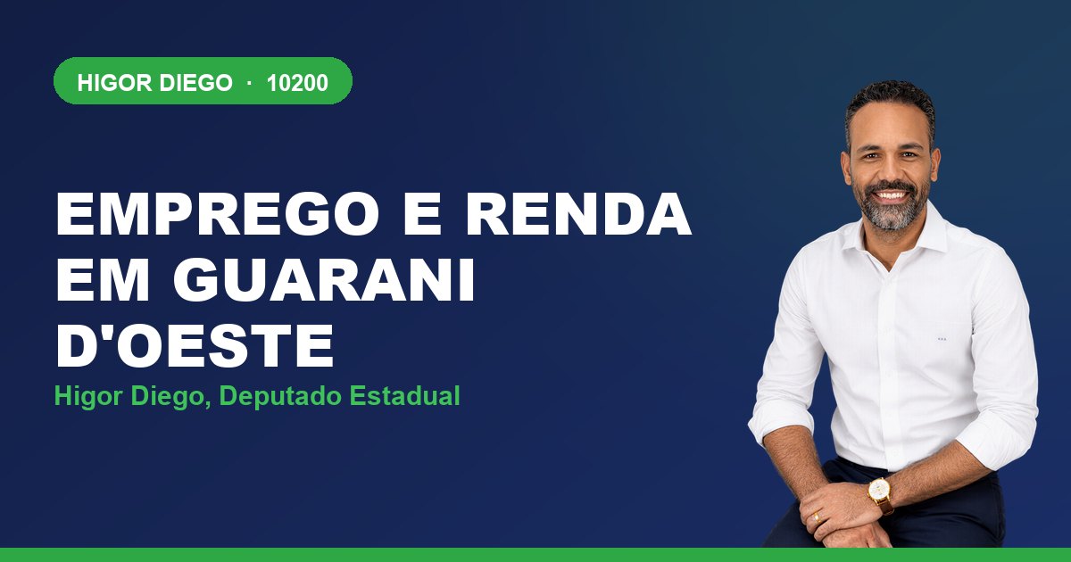 Emprego e Renda em Guarani d'Oeste, com Higor Diego, deputado estadual 10200