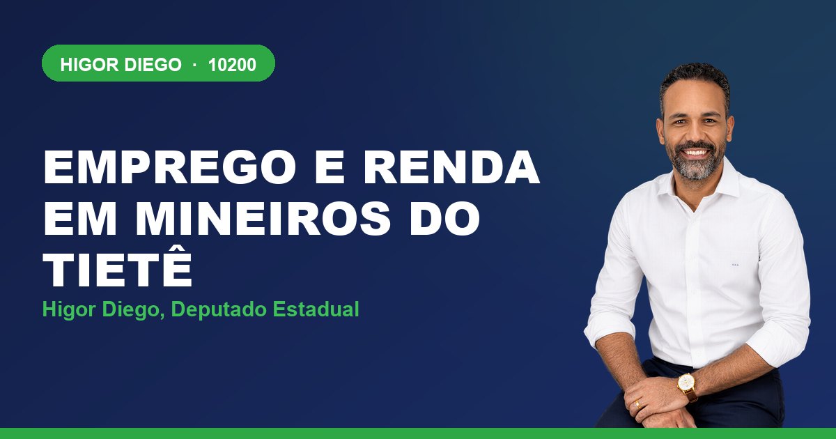 Emprego e Renda em Mineiros do Tietê, com Higor Diego, deputado estadual 10200