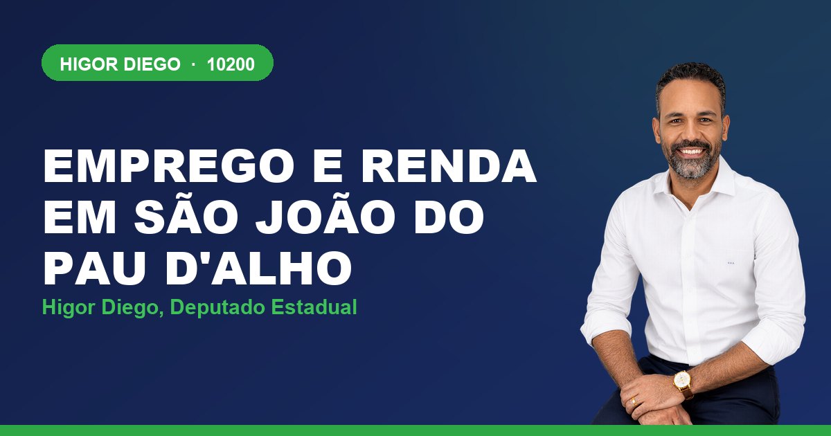 Emprego e Renda em São João do Pau d'Alho, com Higor Diego, deputado estadual 10200