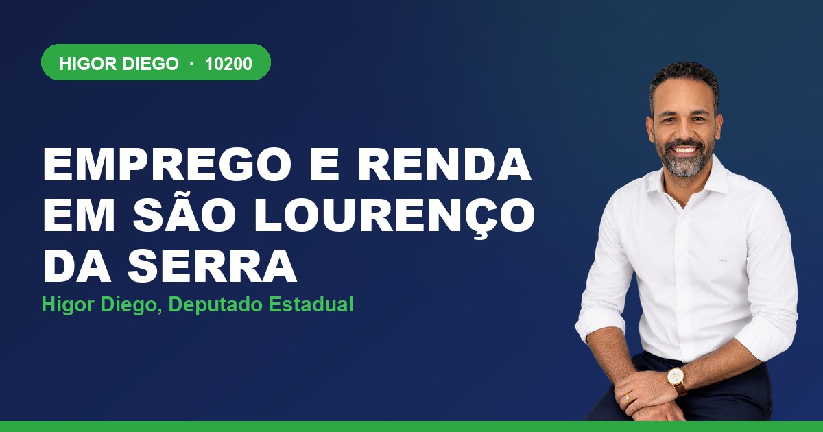 Emprego e Renda em São Lourenço da Serra, com Higor Diego, deputado estadual 10200