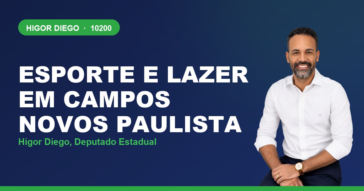 Esporte e Lazer em Campos Novos Paulista, com Higor Diego, deputado estadual 10200