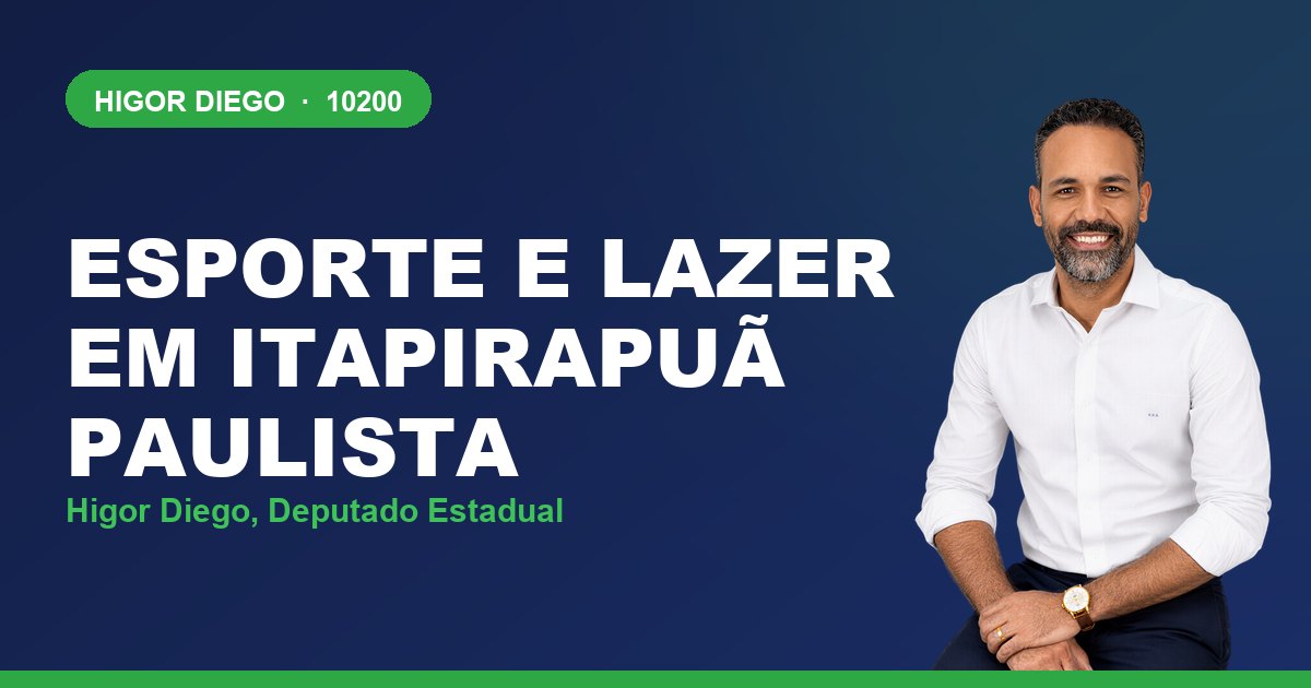 Esporte e Lazer em Itapirapuã Paulista, com Higor Diego, deputado estadual 10200