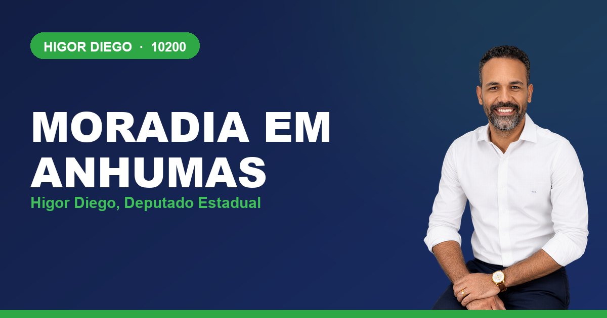 Moradia em Anhumas, com Higor Diego, deputado estadual 10200