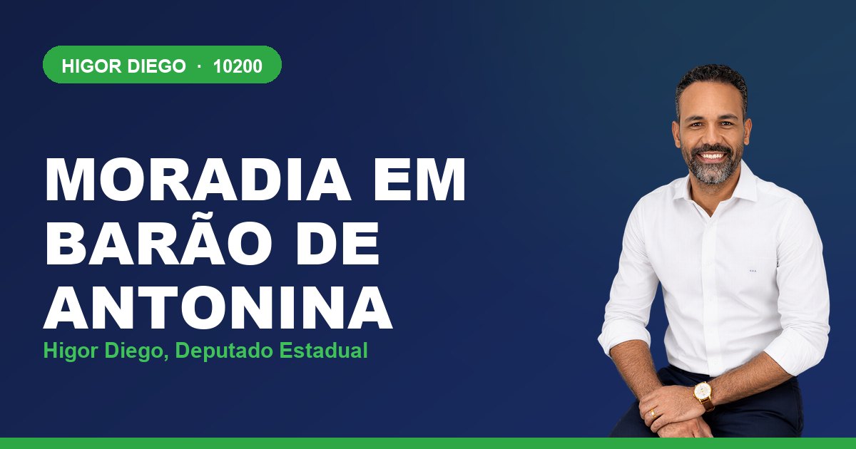 Moradia em Barão de Antonina, com Higor Diego, deputado estadual 10200
