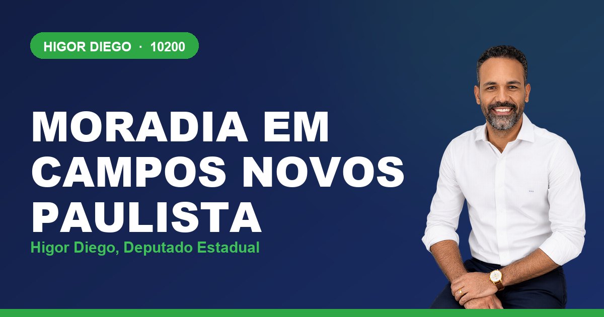 Moradia em Campos Novos Paulista, com Higor Diego, deputado estadual 10200