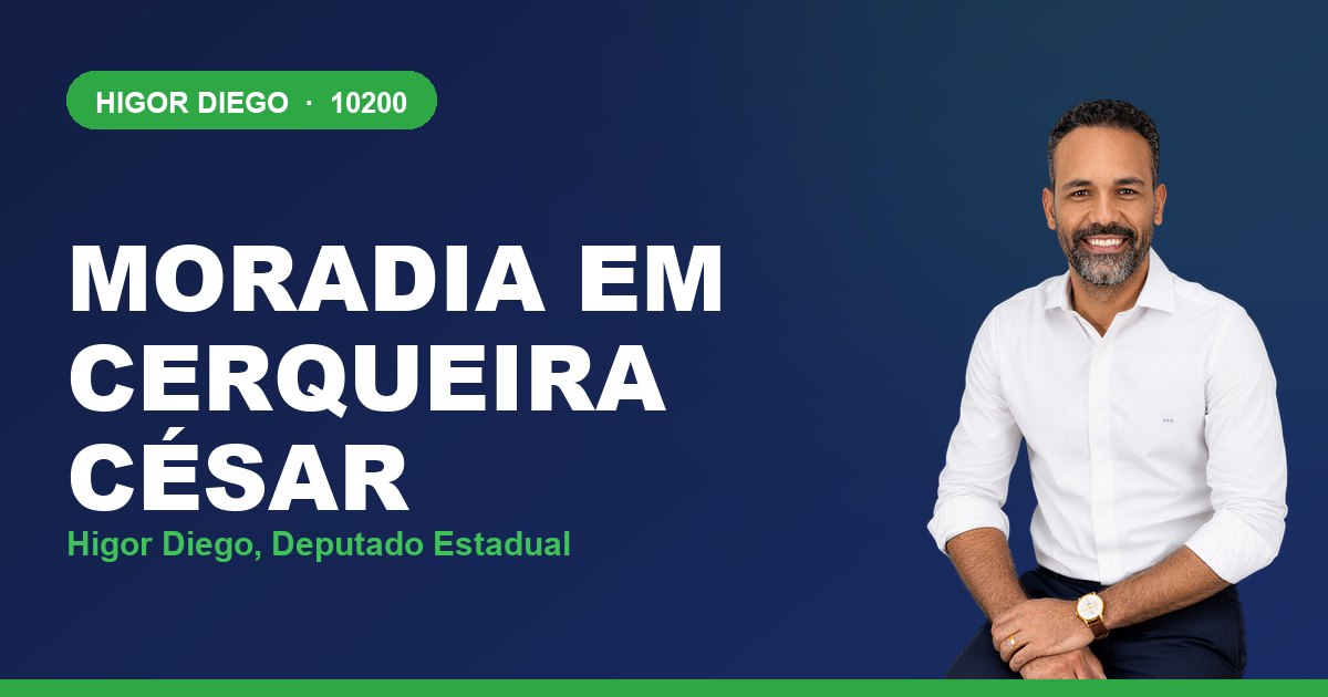 Moradia em Cerqueira César, com Higor Diego, deputado estadual 10200