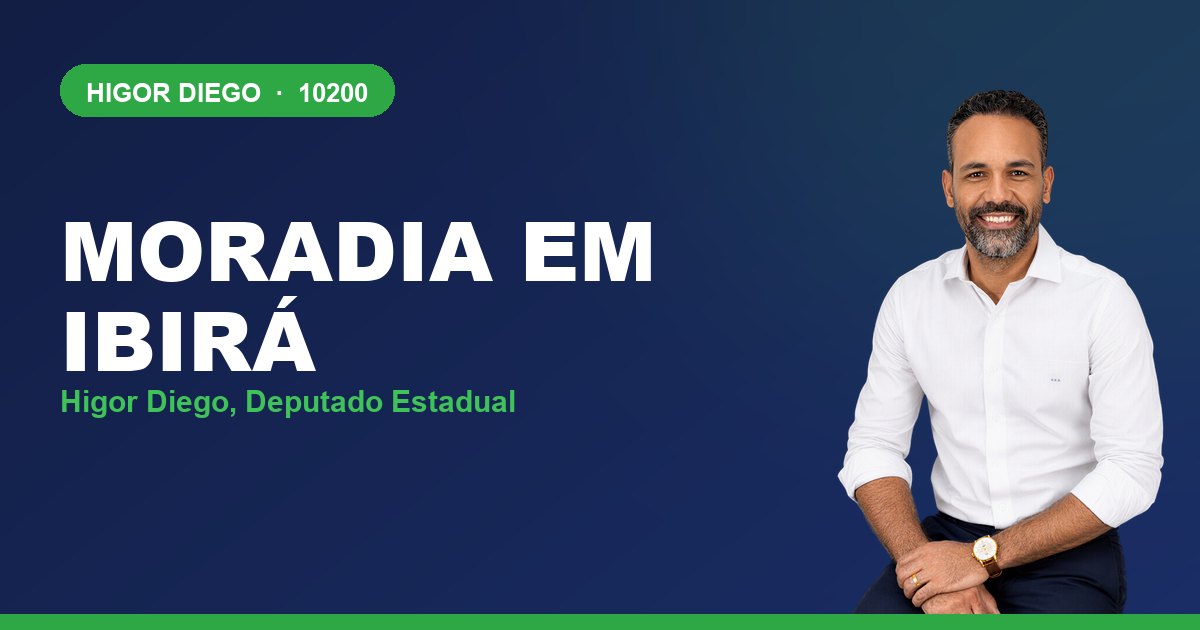 Moradia em Ibirá, com Higor Diego, deputado estadual 10200