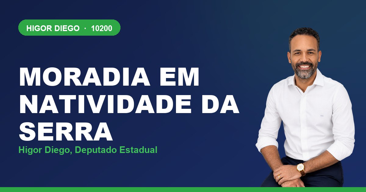 Moradia em Natividade da Serra, com Higor Diego, deputado estadual 10200