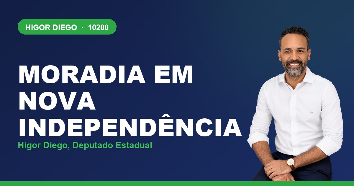 Moradia em Nova Independência, com Higor Diego, deputado estadual 10200