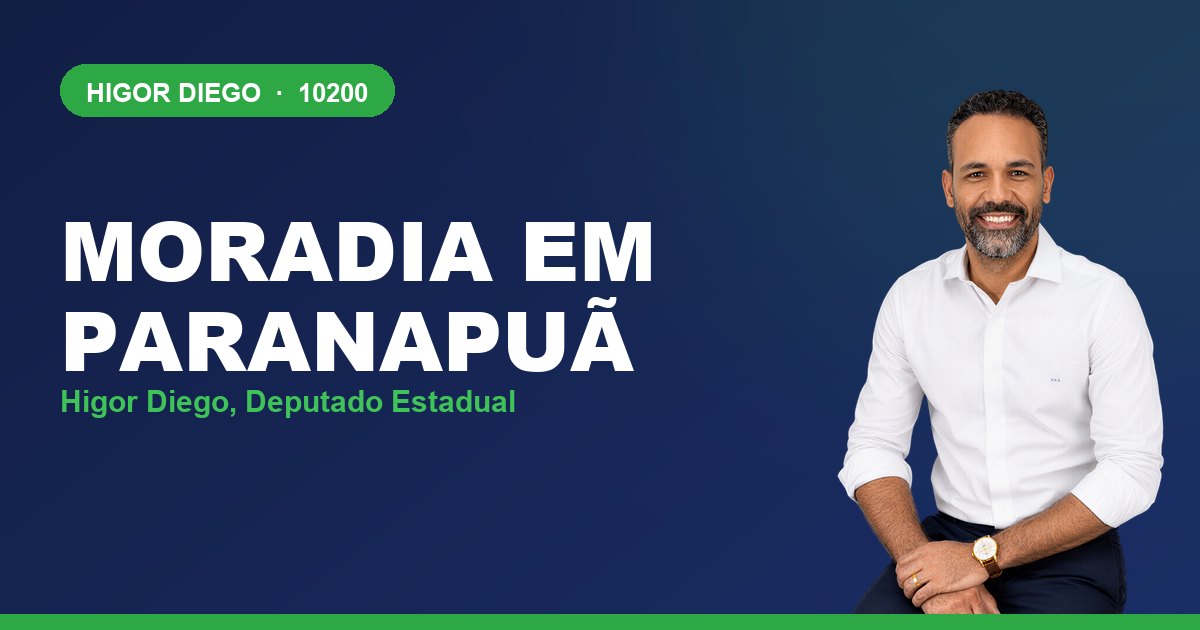 Moradia em Paranapuã, com Higor Diego, deputado estadual 10200