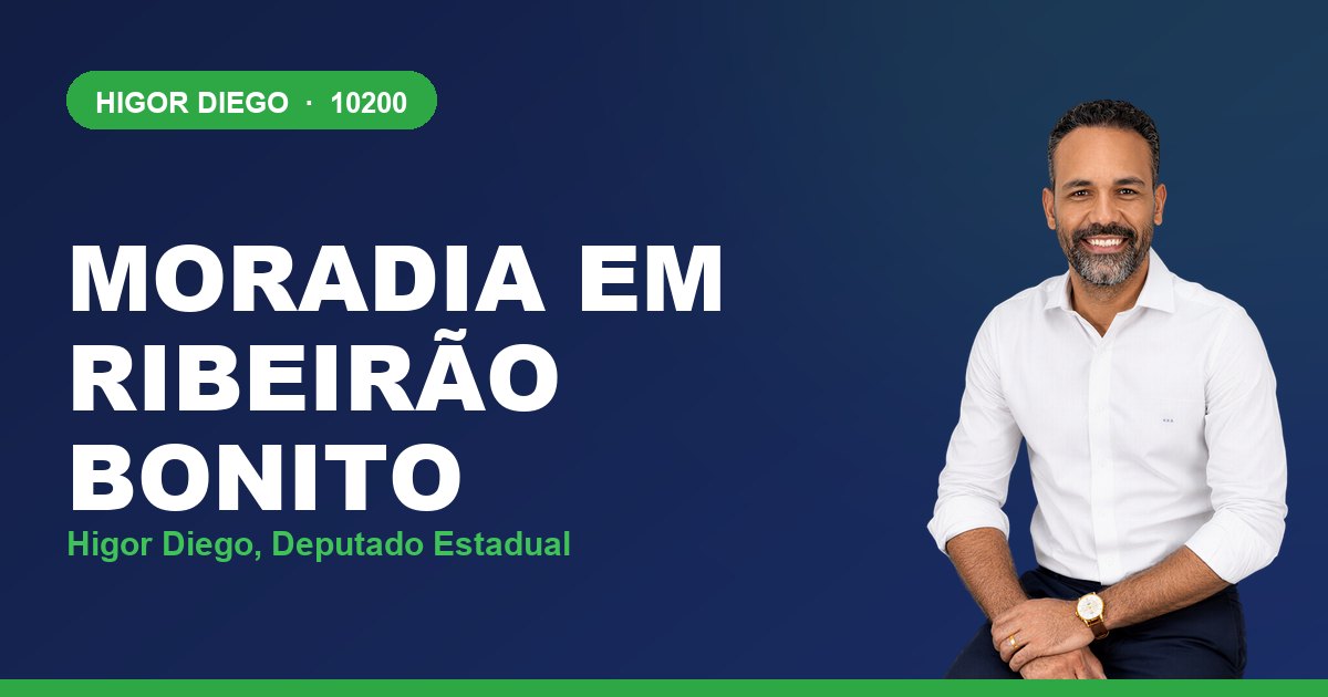 Moradia em Ribeirão Bonito, com Higor Diego, deputado estadual 10200