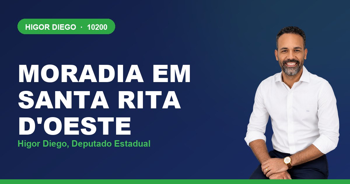 Moradia em Santa Rita d'Oeste, com Higor Diego, deputado estadual 10200