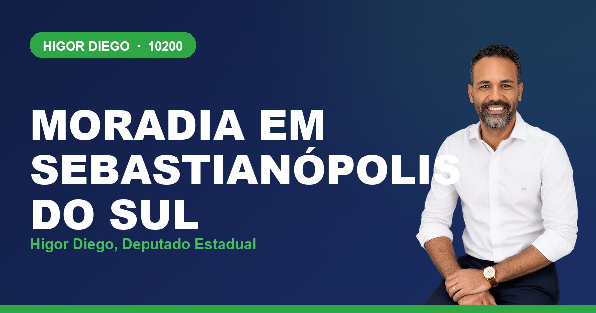 Moradia em Sebastianópolis do Sul, com Higor Diego, deputado estadual 10200