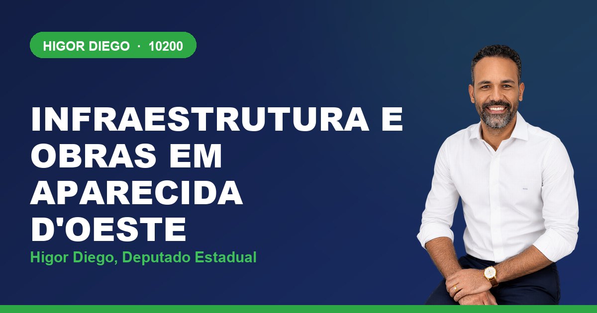 Infraestrutura e Obras em Aparecida d'Oeste, com Higor Diego, deputado estadual 10200