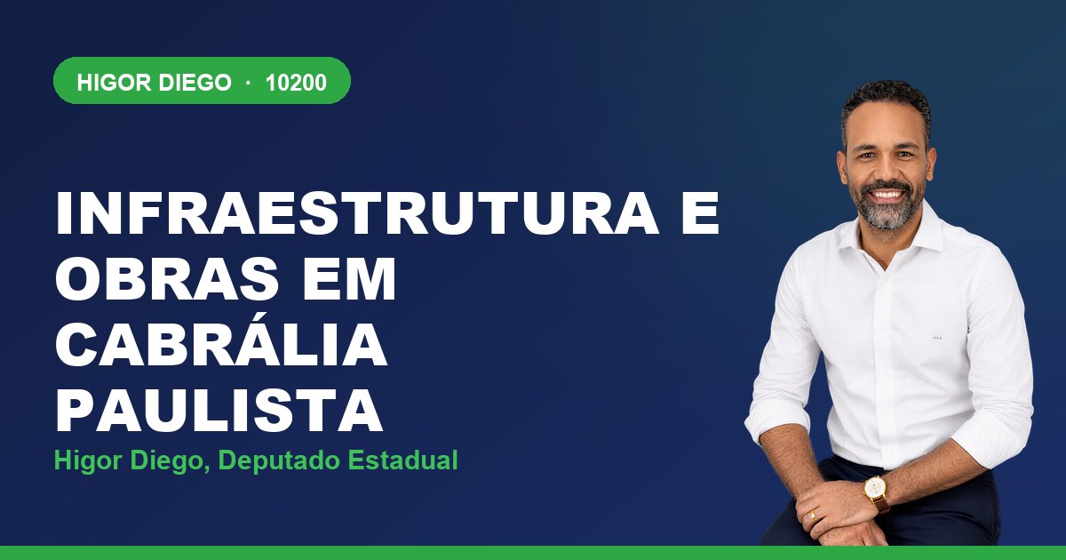 Infraestrutura e Obras em Cabrália Paulista, com Higor Diego, deputado estadual 10200