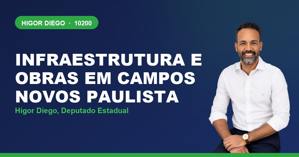 Infraestrutura e Obras em Campos Novos Paulista, com Higor Diego, deputado estadual 10200