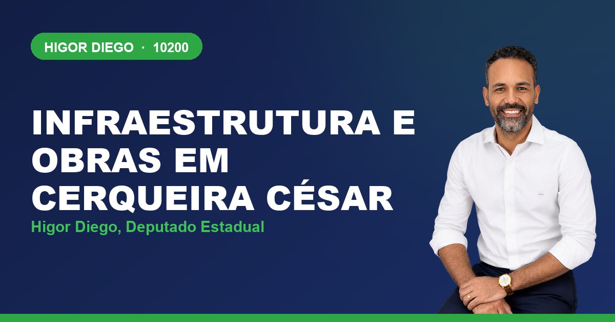 Infraestrutura e Obras em Cerqueira César, com Higor Diego, deputado estadual 10200