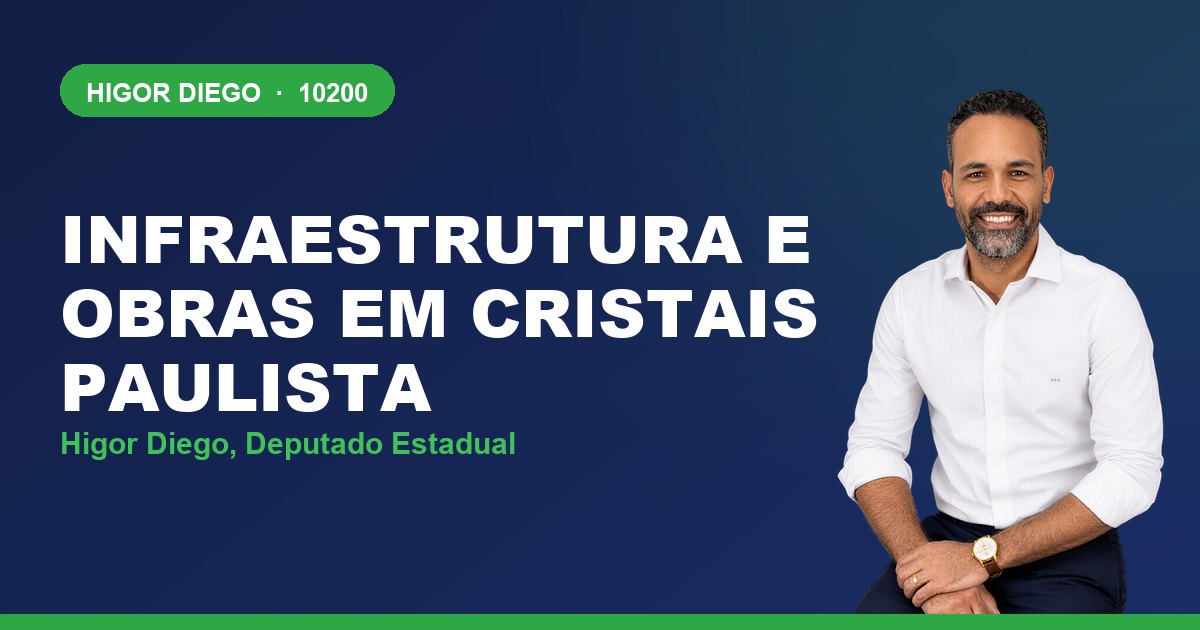 Infraestrutura e Obras em Cristais Paulista, com Higor Diego, deputado estadual 10200