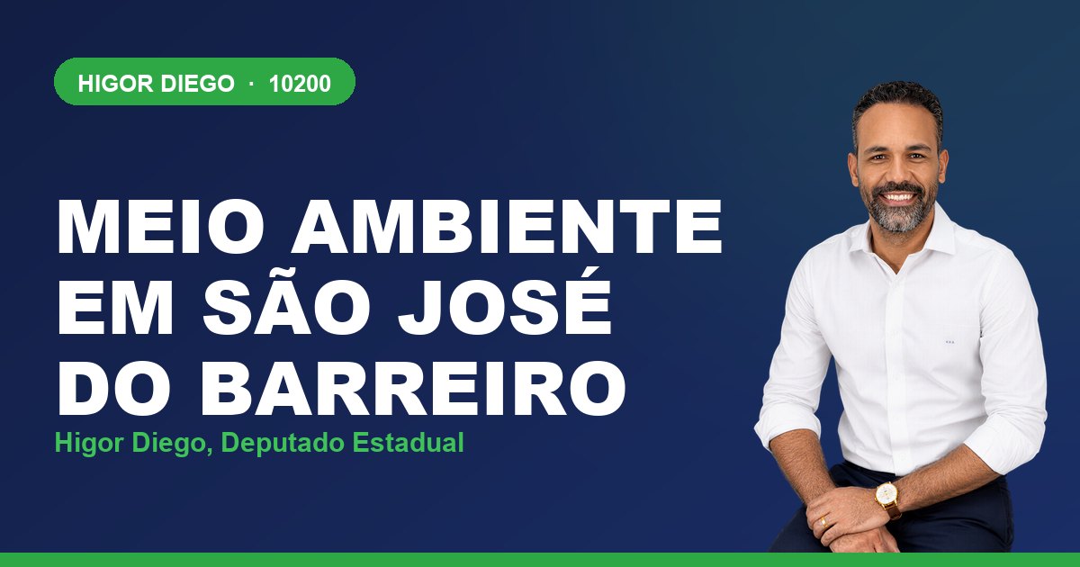 Meio Ambiente em São José do Barreiro, com Higor Diego, deputado estadual 10200