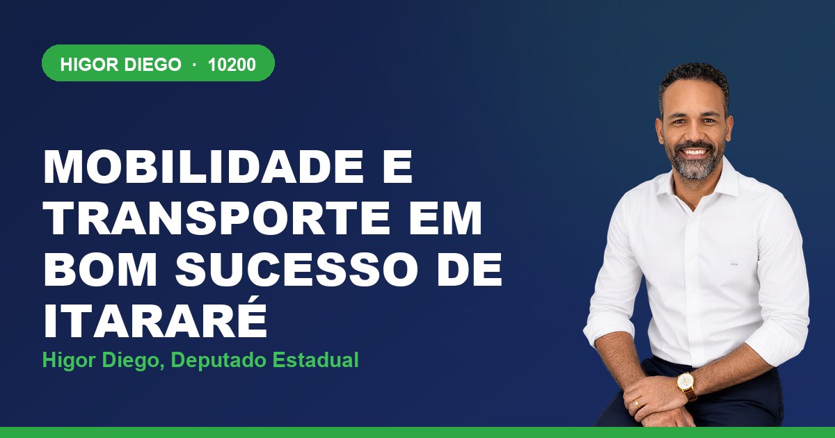 Mobilidade e Transporte em Bom Sucesso de Itararé, com Higor Diego, deputado estadual 10200