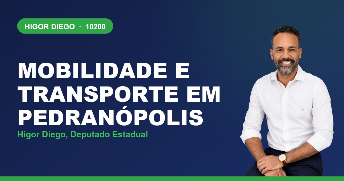 Mobilidade e Transporte em Pedranópolis, com Higor Diego, deputado estadual 10200