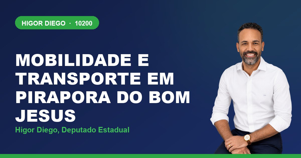 Mobilidade e Transporte em Pirapora do Bom Jesus, com Higor Diego, deputado estadual 10200