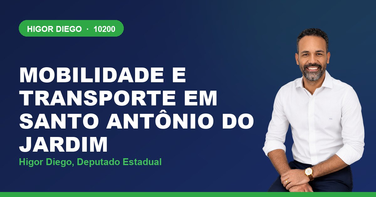 Mobilidade e Transporte em Santo Antônio do Jardim, com Higor Diego, deputado estadual 10200