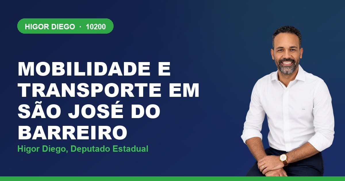 Mobilidade e Transporte em São José do Barreiro, com Higor Diego, deputado estadual 10200