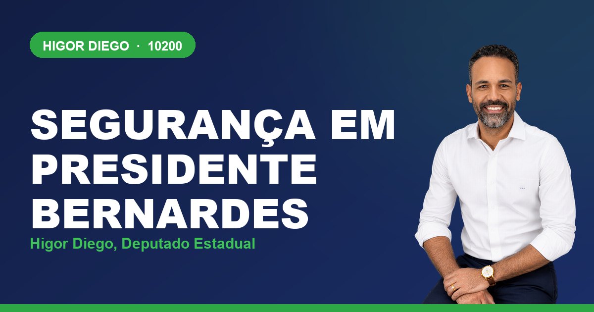 Segurança em Presidente Bernardes, com Higor Diego, deputado estadual 10200