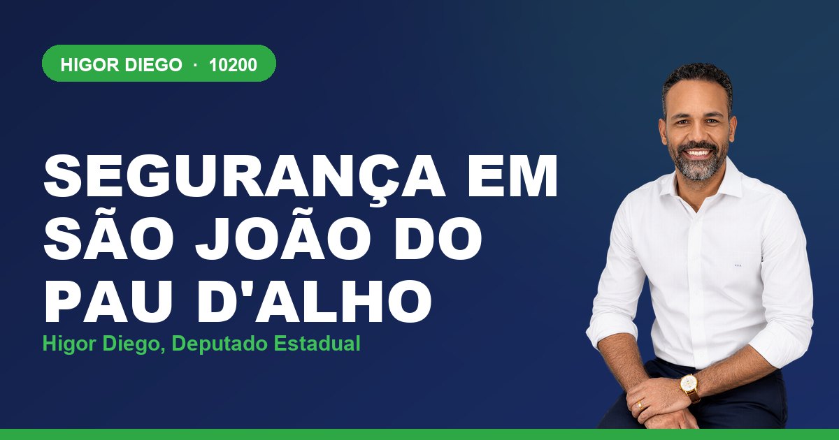 Segurança em São João do Pau d'Alho, com Higor Diego, deputado estadual 10200