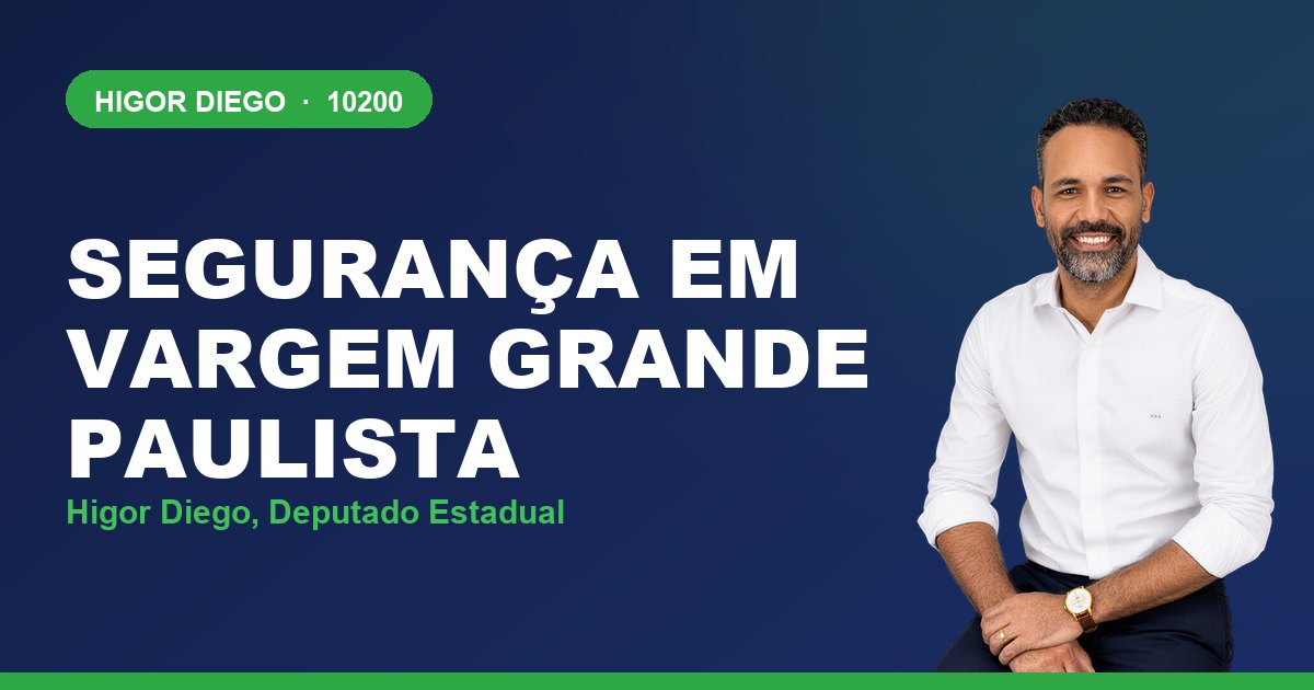 Segurança em Vargem Grande Paulista, com Higor Diego, deputado estadual 10200